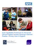 Image: Core Capabilities Framework for Advanced Clinical Practice (Nurses) Working in General Practice / Primary Care in England.