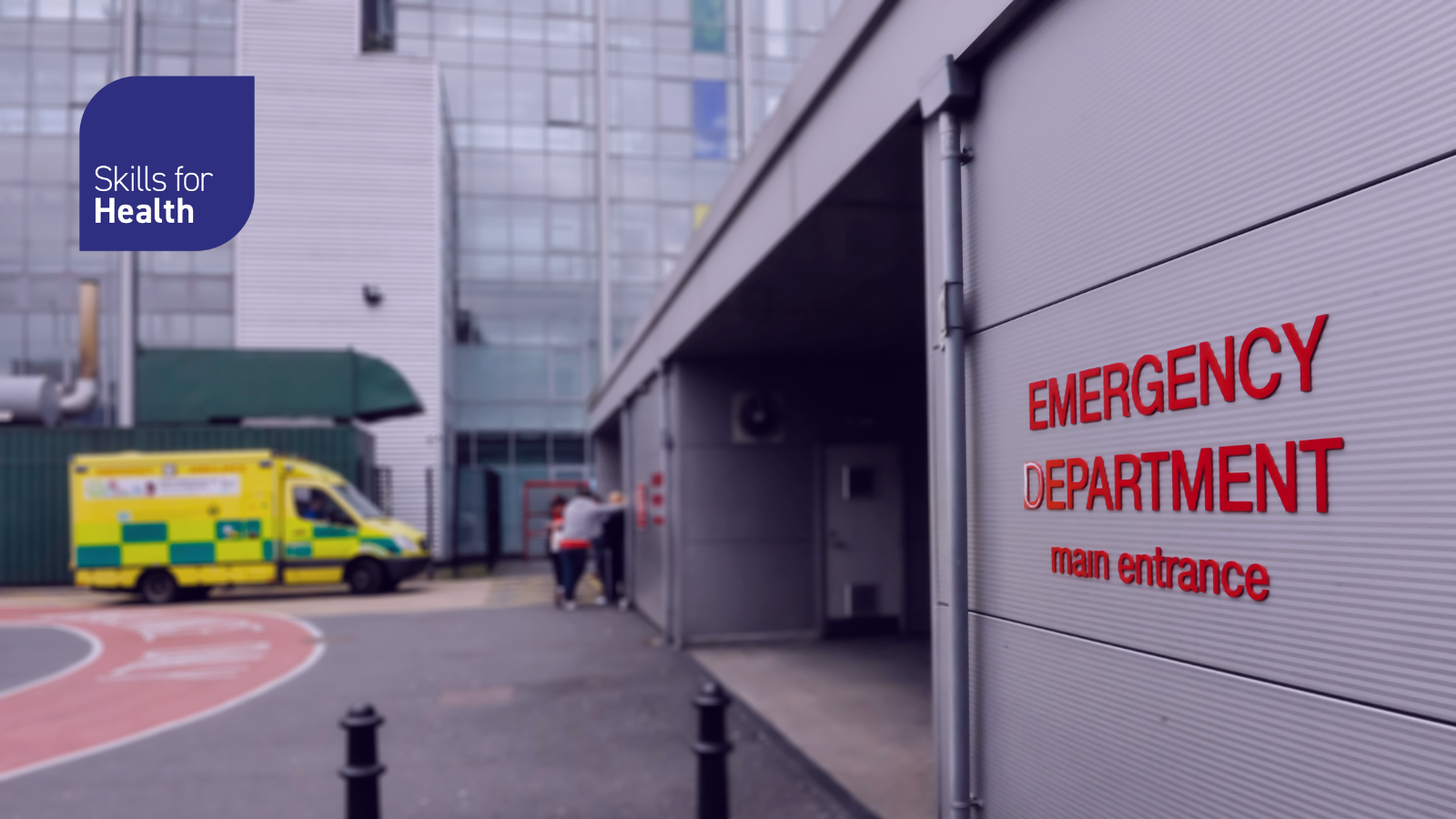 An emergency unit in the UK with an ambulance parked outside